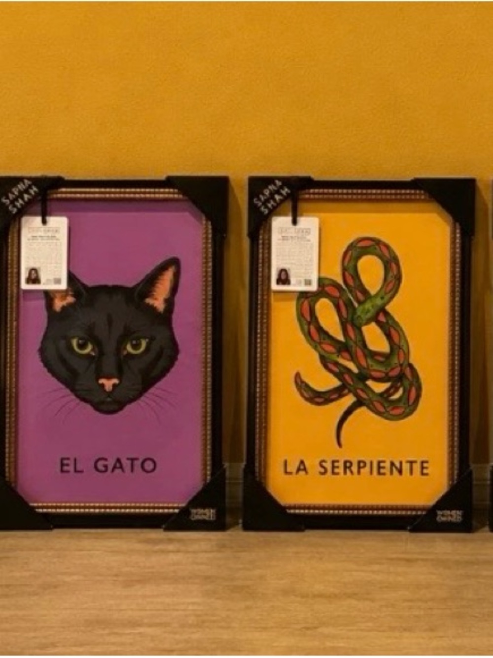 Lot Of 8 Sapna Shah Loteria Framed Wall Art Prints 18x12 New NWT Rare